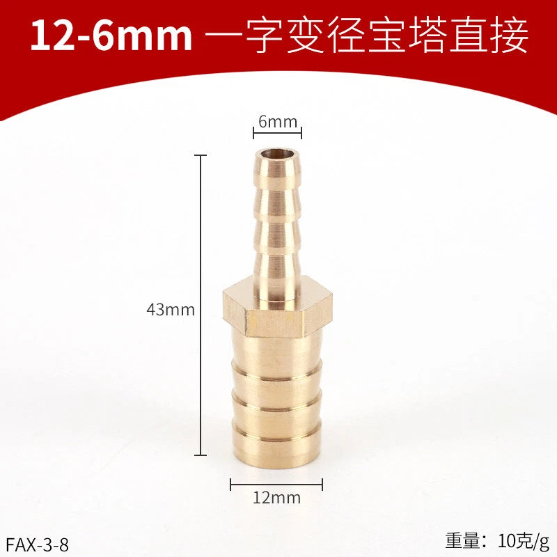 Brass Reducing Hose Fittings – Straight, L, T & Y Connectors for Gas & Air Tube