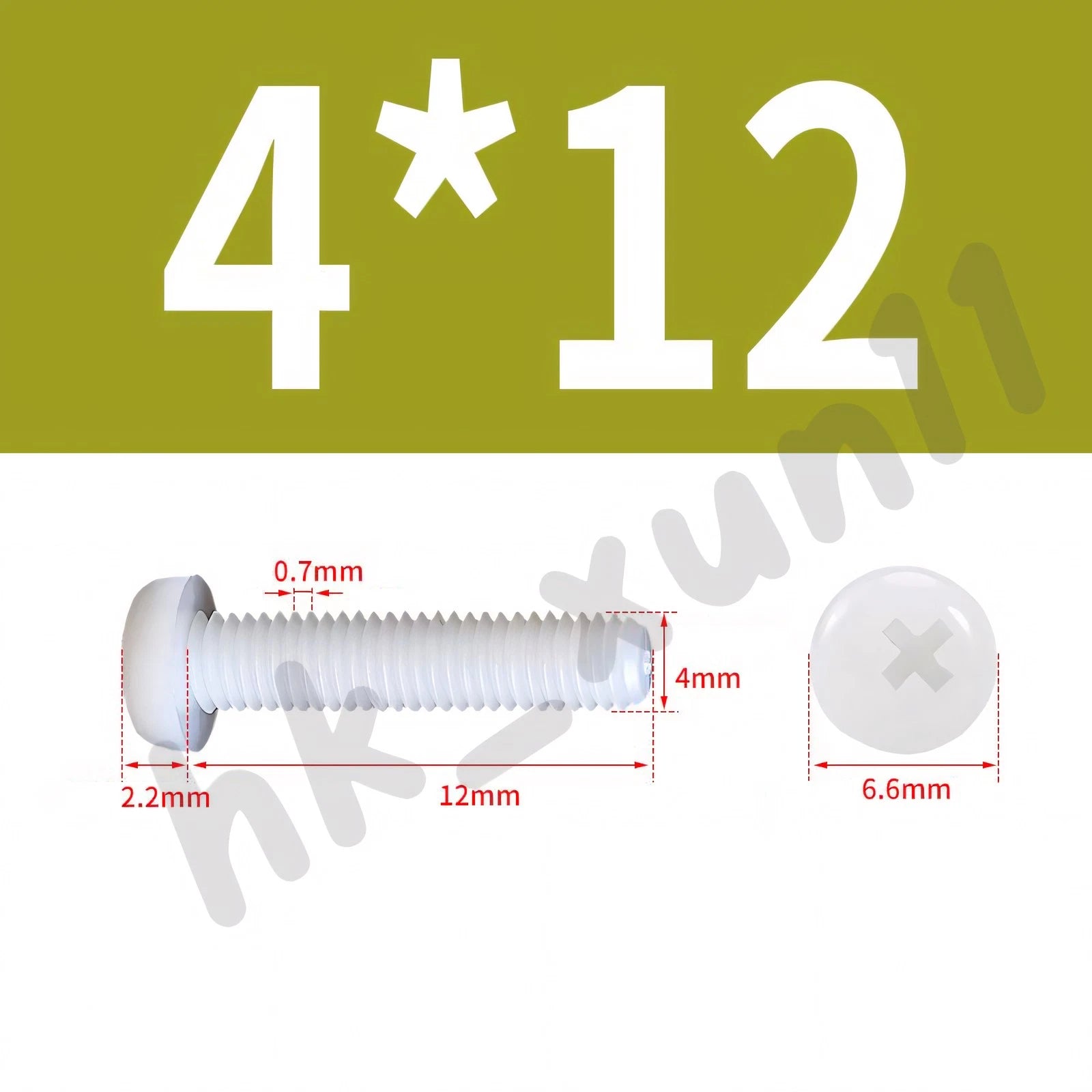 White/Black Nylon Phillips Machine Screws – M2 to M6, Plastic Round Pan Head Bolts