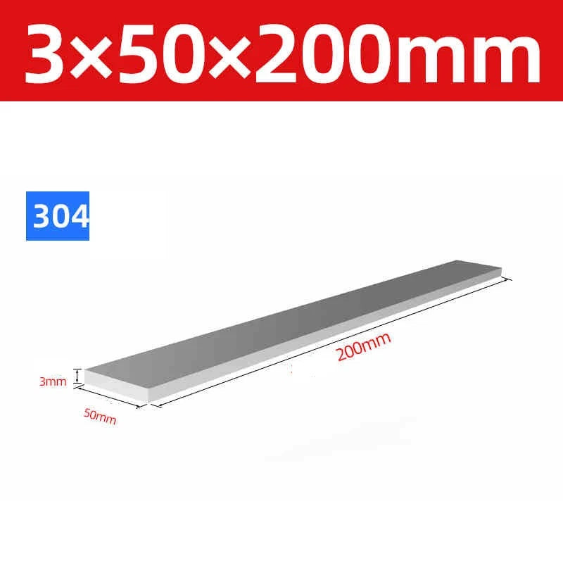 304 Stainless Steel Flat Bar Metal Plate Strip Width 10mm-80mm Thick 3mm to 20mm