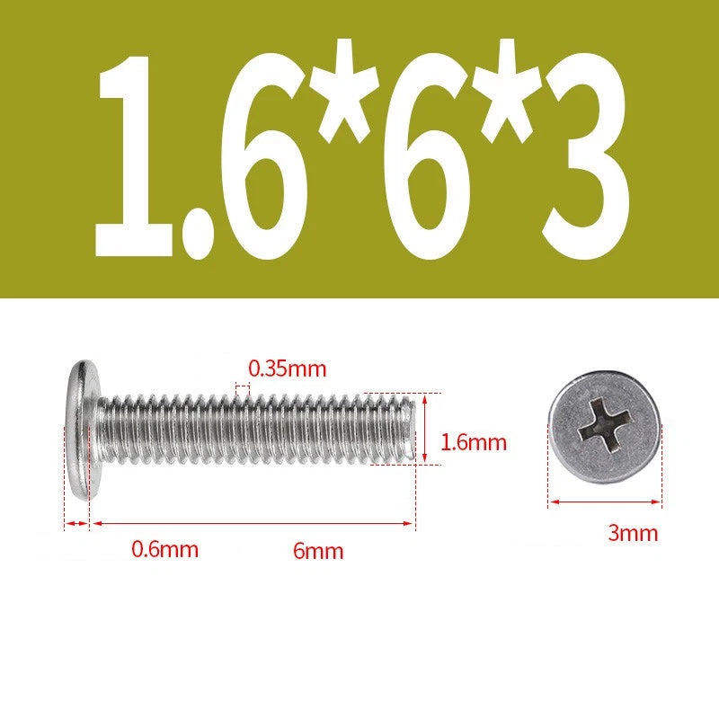 M1–M8 Ultra Thin Flat Head Phillips Machine Screws – A2 Stainless Steel, Fully Threaded