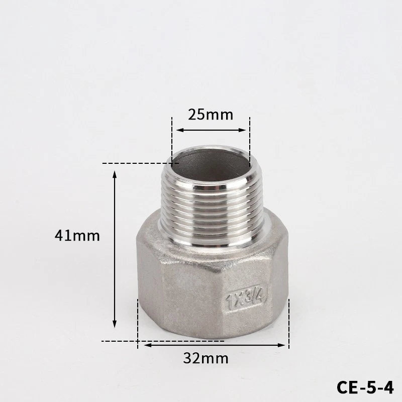 BSP Male Female Thread Connector – Stainless Steel Pipe Fittings (1/2" to 1")
