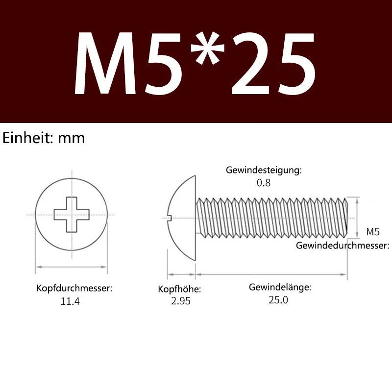 M3 M4 M5 Aluminum Phillips Truss Head Screws DIN 7983 – Metric Machine Bolts - HomeDIYer