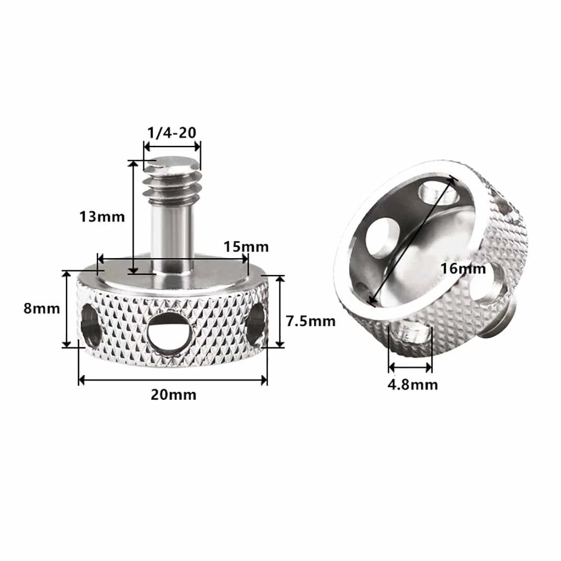 1/4" Camera Thumb Screws – Aluminum Alloy & Stainless Steel Pan Head Adapter Bolts - HomeDIYer