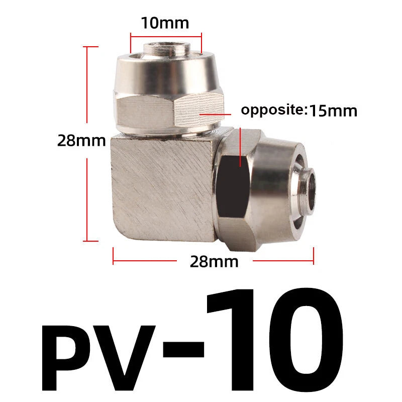 Pneumatic Push-In Elbow Fittings — Equal & Reducing Elbow Connectors for Air & Water Hose