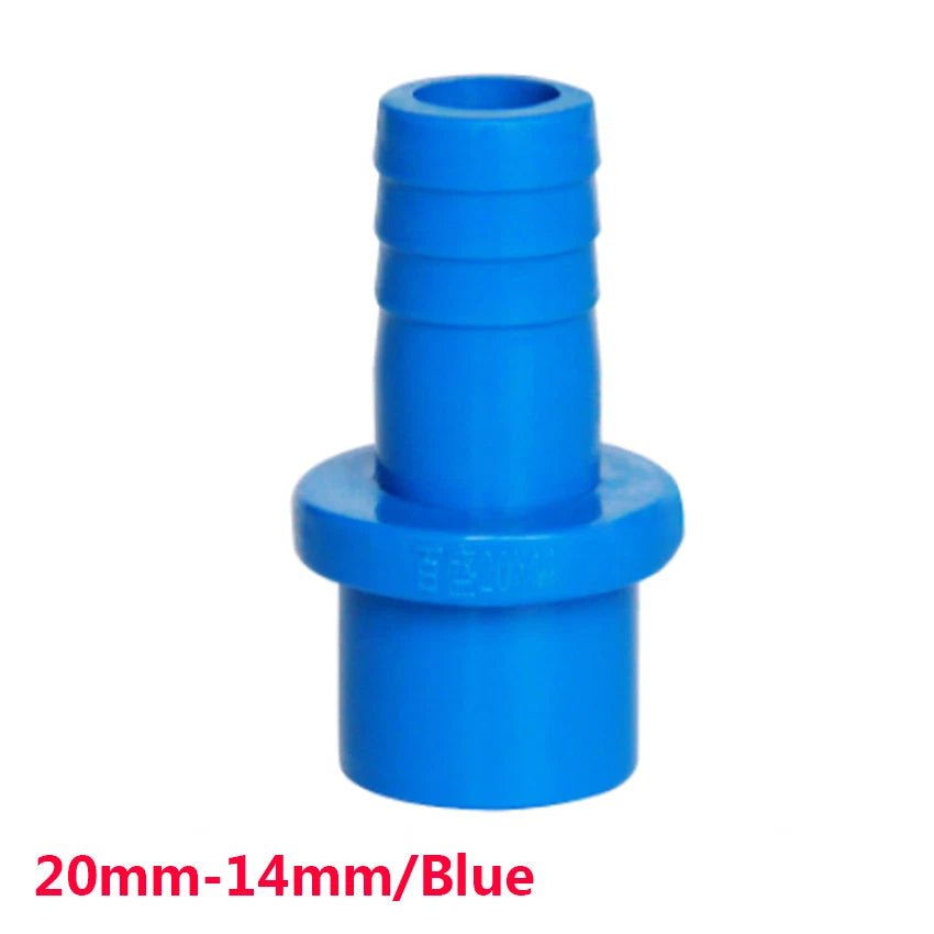 PVC Plastic Pipe Fittings Adapter Connector 20 25mm Sleeve x Hose Nozzle 5-20mm