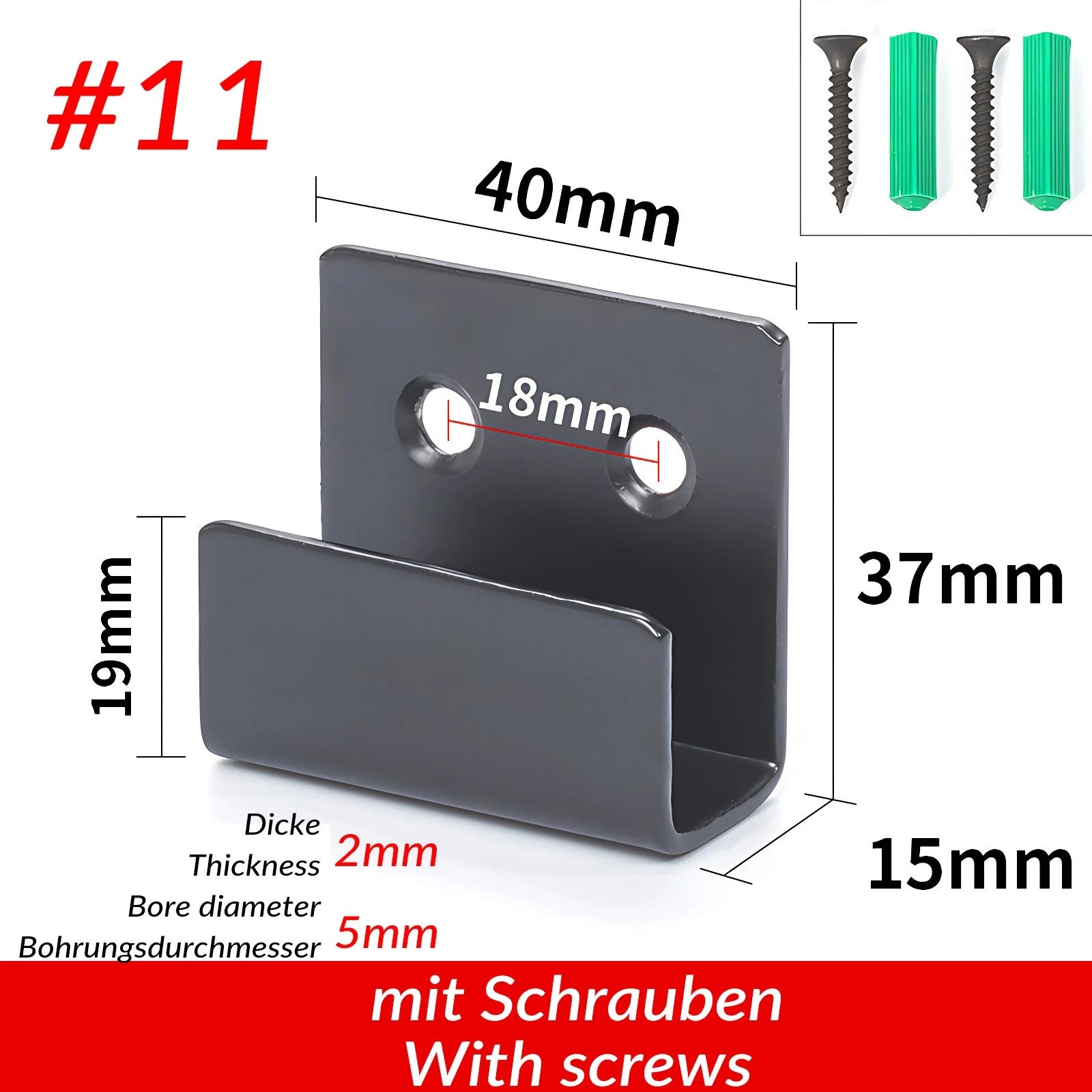 U Shaped Brackets Flat Hooks Stainless Hooks Ceramic Tile Display Bracket