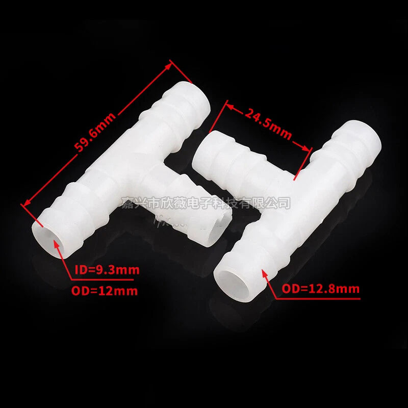 Plastic Hose Pipe Connector Reducing Fitting Plastic Barbed Fuel Water Vacuum