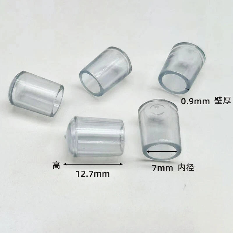 Goobetter Round PVC Rubber End Caps – 2.5mm to 19mm (Black, White, Transparent)