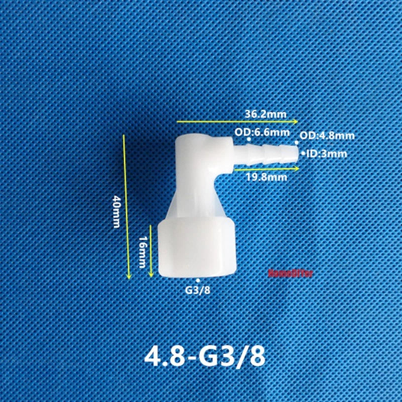 90° Elbow Plastic Female Thread Barbed Connectors Pipe Hose Water Reducer Joiner