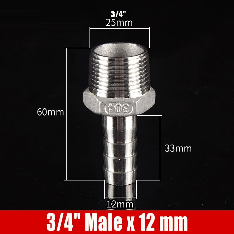 1/4"-4" Inch Female/Male Stainless Hose Connector Fitting For Air Water Fuel Gas
