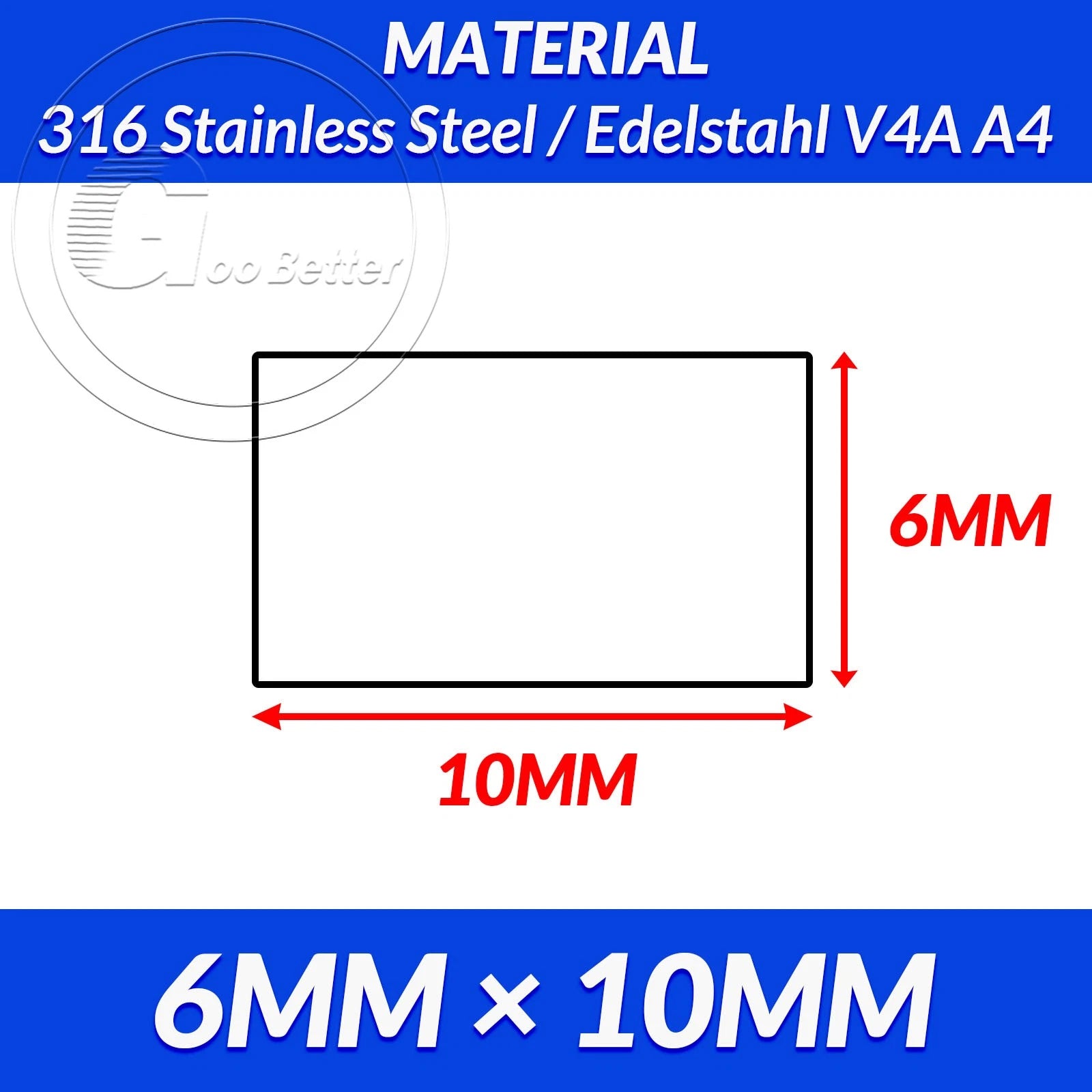 316 A4 Stainless Steel Flat Bar Metal Plate Strip Width 10MM-80MM Length 100MM