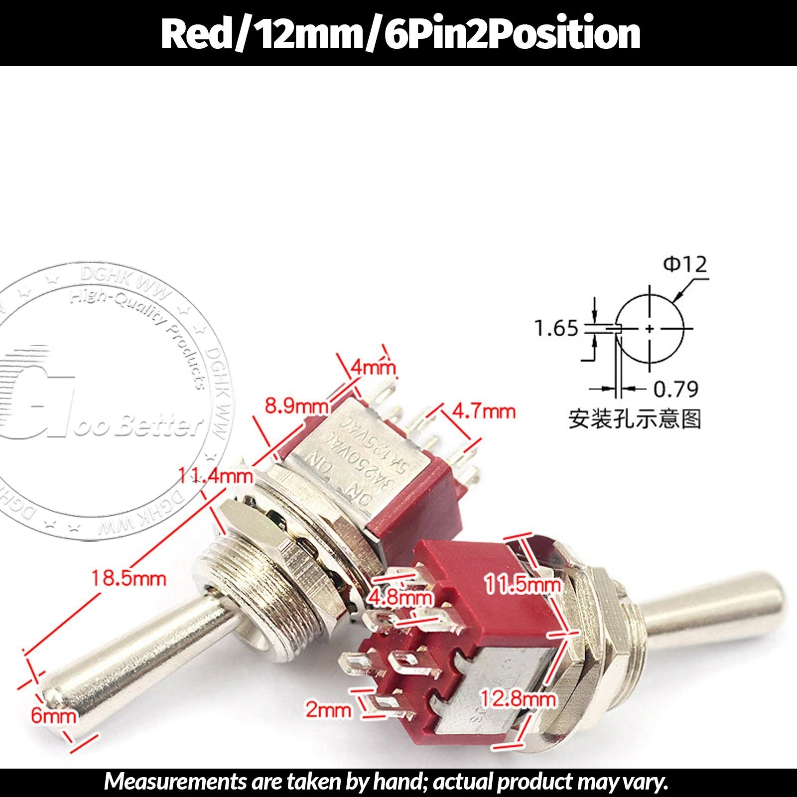 Miniature Toggle Switch — SPST/SPDT, 2–12 Pin, MTS/E-TEN/RLS Series, 79 Types