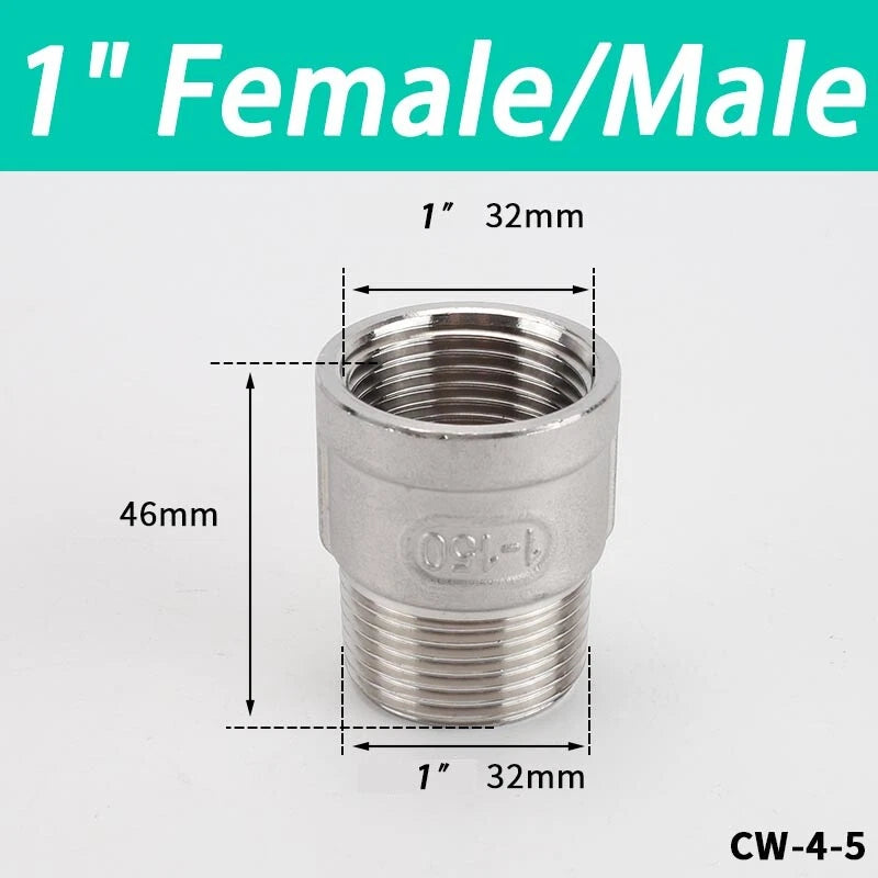 Stainless Steel BSP Pipe Fittings — Plug, Nipple, Elbow, T-Piece & More (1/8" to 4")