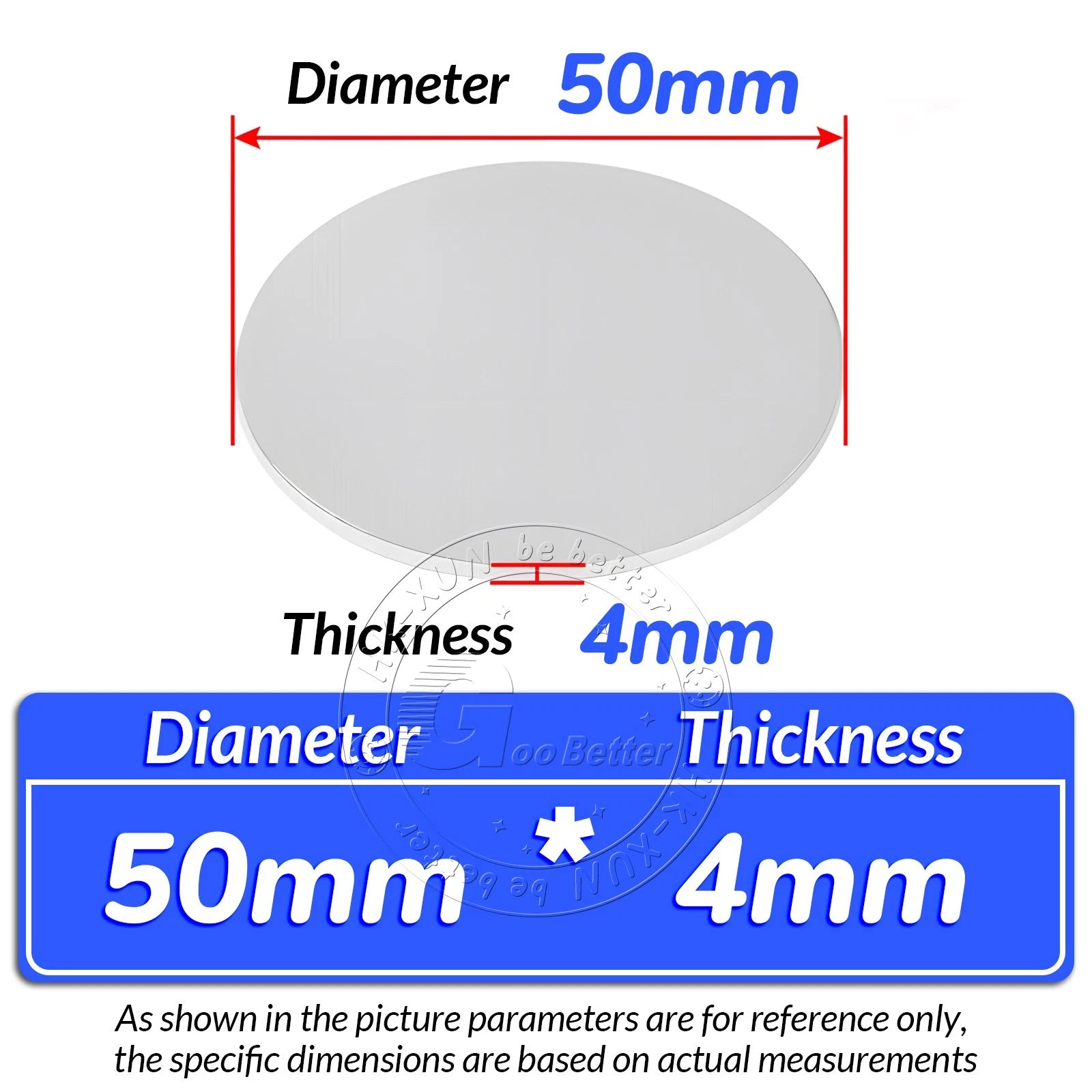 Round 6061 Aluminum Sheet Disc Plate 1mm-20mm Thick DIY Model Craft Art Handmade