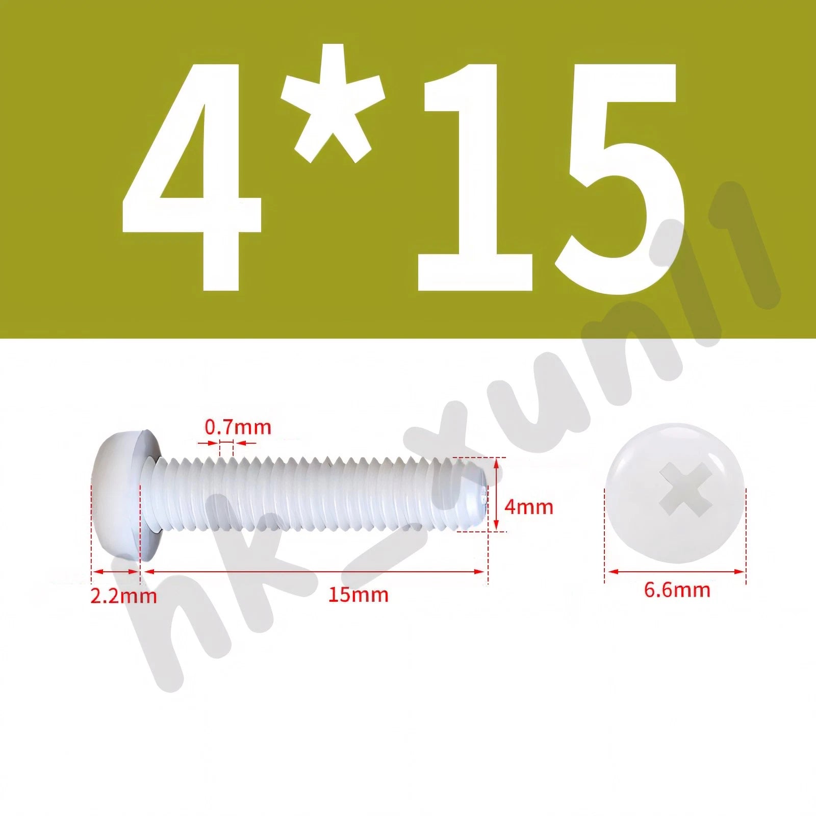 White/Black Nylon Phillips Machine Screws – M2 to M6, Plastic Round Pan Head Bolts