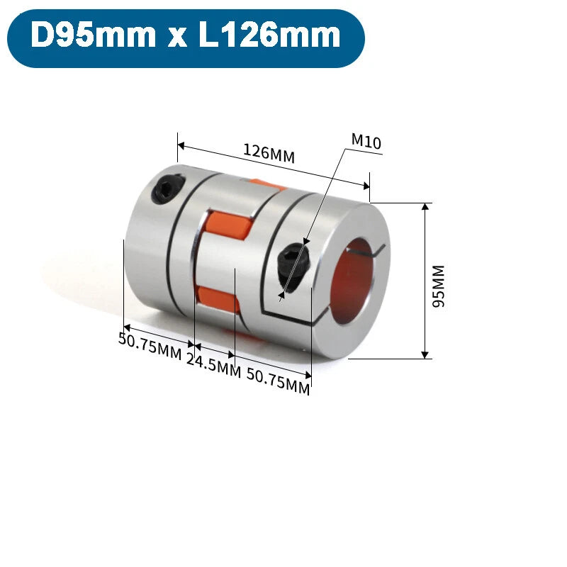 CNC Shaft Coupler Flexible Plum Spider Jaw Coupling Stepper Motor D14mm - 150mm
