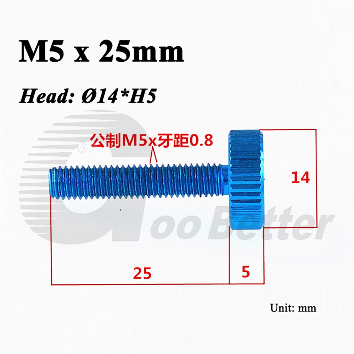Aluminum Knurled Thumb Screws – M2 to M6 Flat Head Hand Grip Bolts, 10 Colors