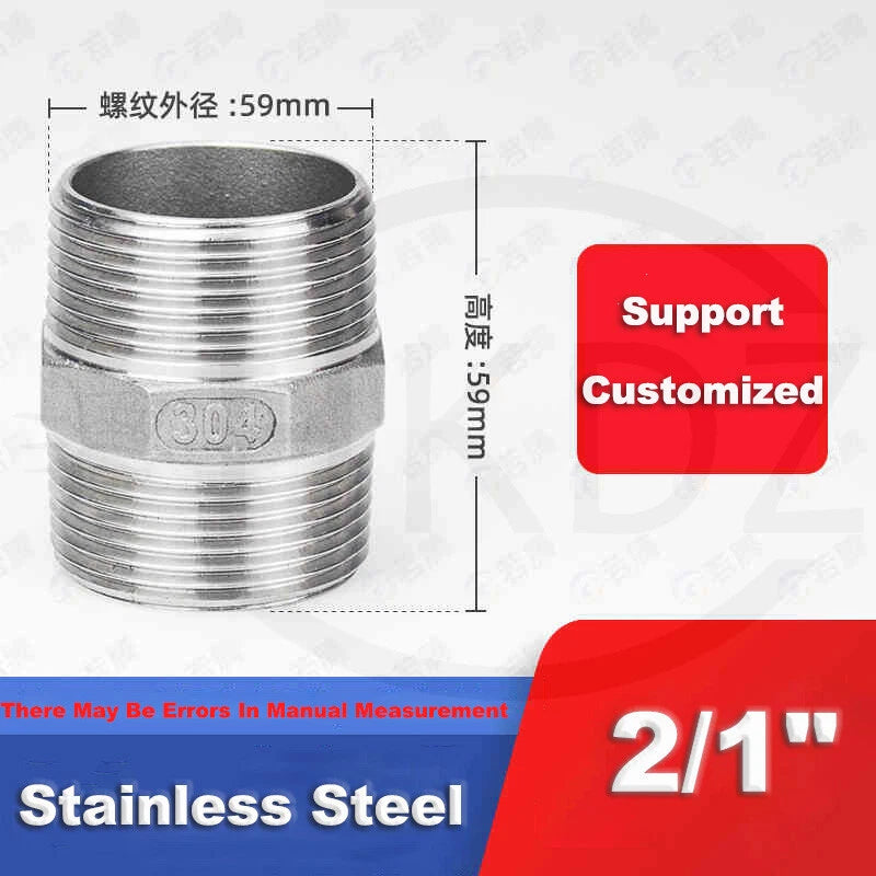 BSP Male to Male Stainless Steel Hexagon Nipple Pipe Fittings | 201 / 304 / 316 | 1/8" to 4"