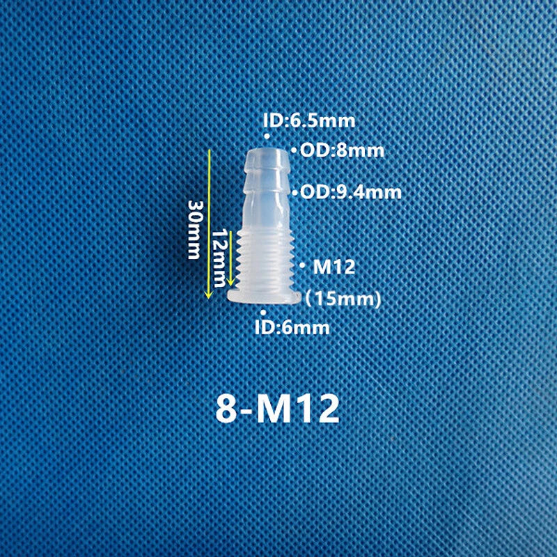 Plastic Bulkhead Fitting — Straight Hose Barb Threaded Connector with Nut
