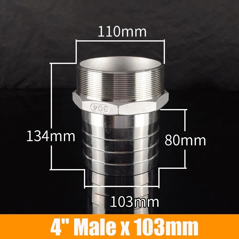 1/4"-4" Inch Female/Male Stainless Hose Connector Fitting For Air Water Fuel Gas