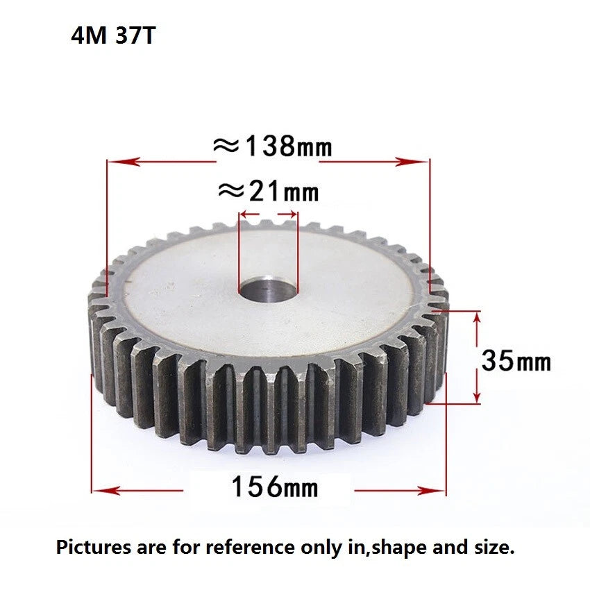 45# Steel 4Mod 10T-80T Spur Gears Thickness 35mm Motor Pinion Transmission Gear