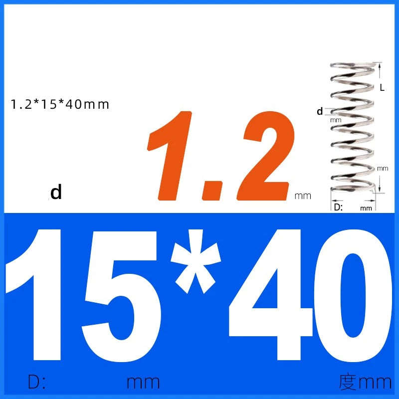 Compression Spring 1.2mm Wire Dia 14mm - 20mm OD Small Pressure Springs