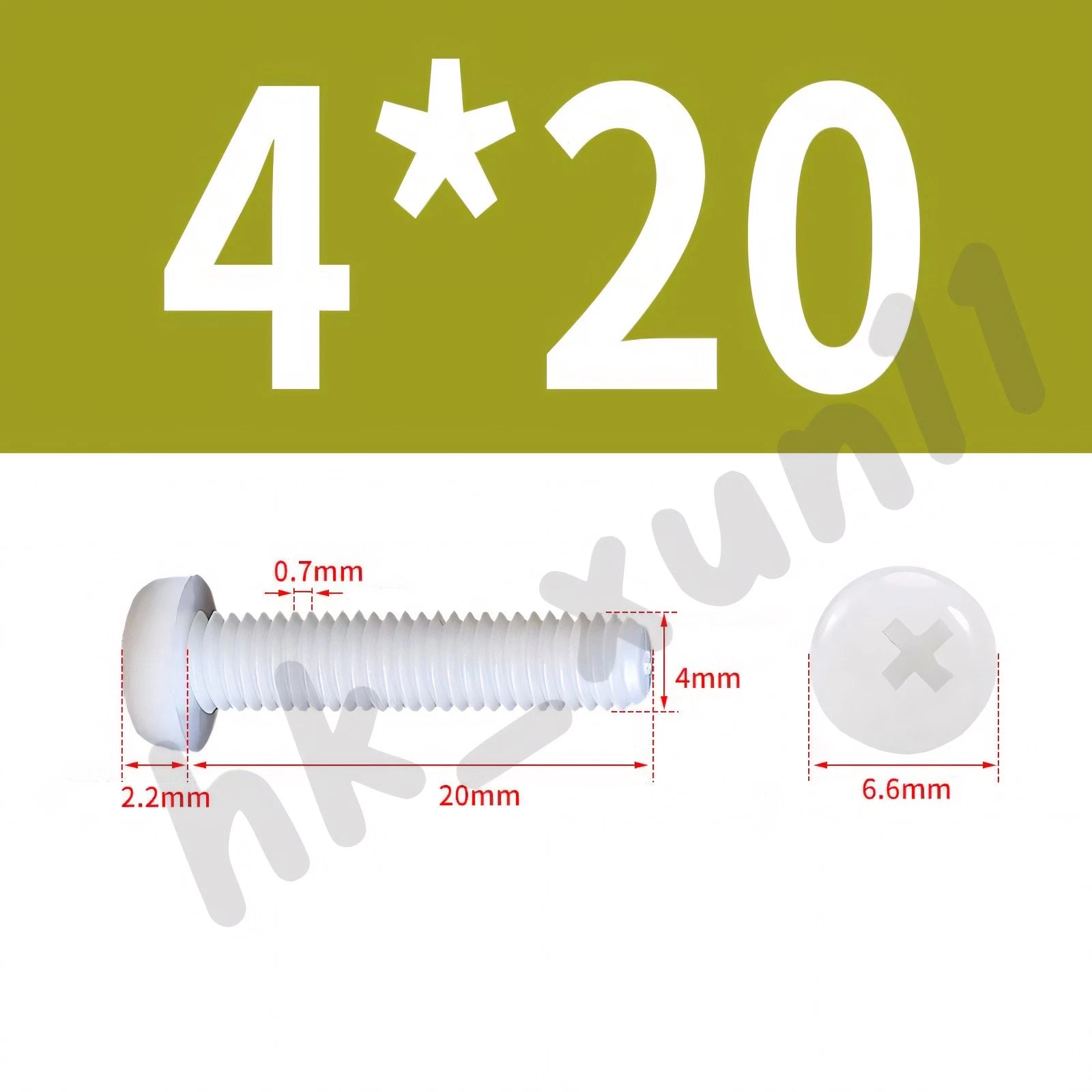 White/Black Nylon Phillips Machine Screws – M2 to M6, Plastic Round Pan Head Bolts