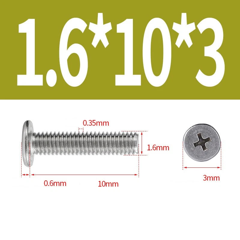 M1–M8 Ultra Thin Flat Head Phillips Machine Screws – A2 Stainless Steel, Fully Threaded