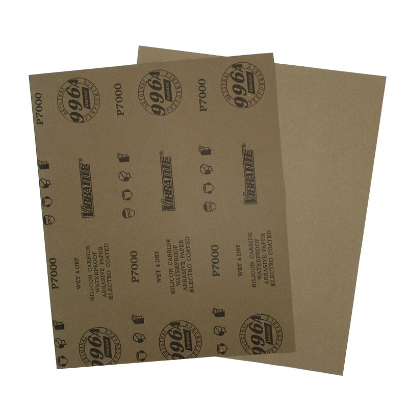 A4 Silicon Carbide Wet & Dry Sandpaper — P60 to P10000 Grit 230x280mm Sheets for Wood Metal Auto