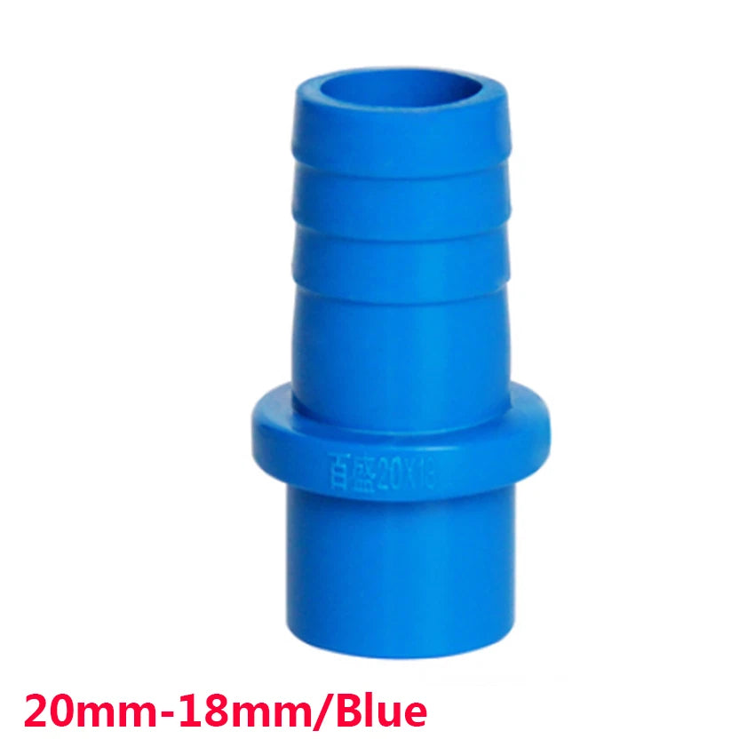 20mm 25mm PVC Pipe Connector Fittings Adapter to Hose OD 5 8 10 12 14 16 18 20mm