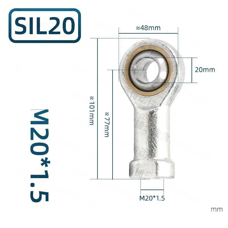 SI Female Series Rod End Bearings M3 M4 M5 M6 M8 M10 - M30 Right-Left Thread