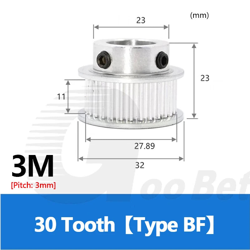 3M 10mm Timing Belt Drive Pulley 3mm Pitch 15 - 50 Tooth Without Hub 4-20mm Bore