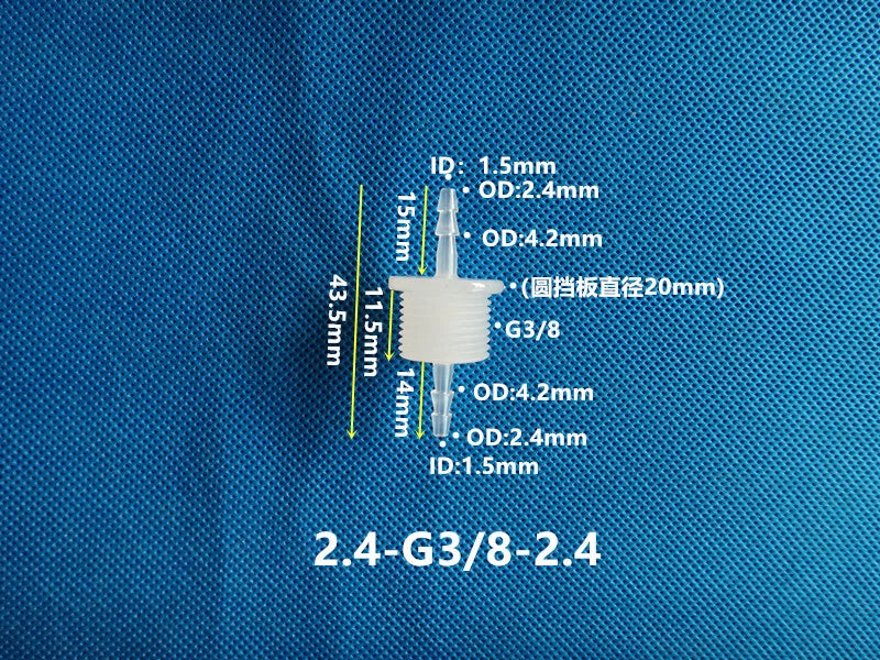 Metric Plastic Striaght Bulkhead Fitting Hose Barb Connector Inch Tube Adapter