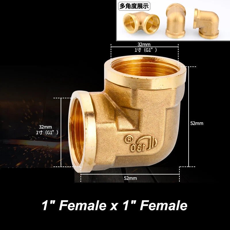 BSP Brass Pipe Fittings – Elbow & Union Connectors, Female/Male, 1/2" 3/4" 1"