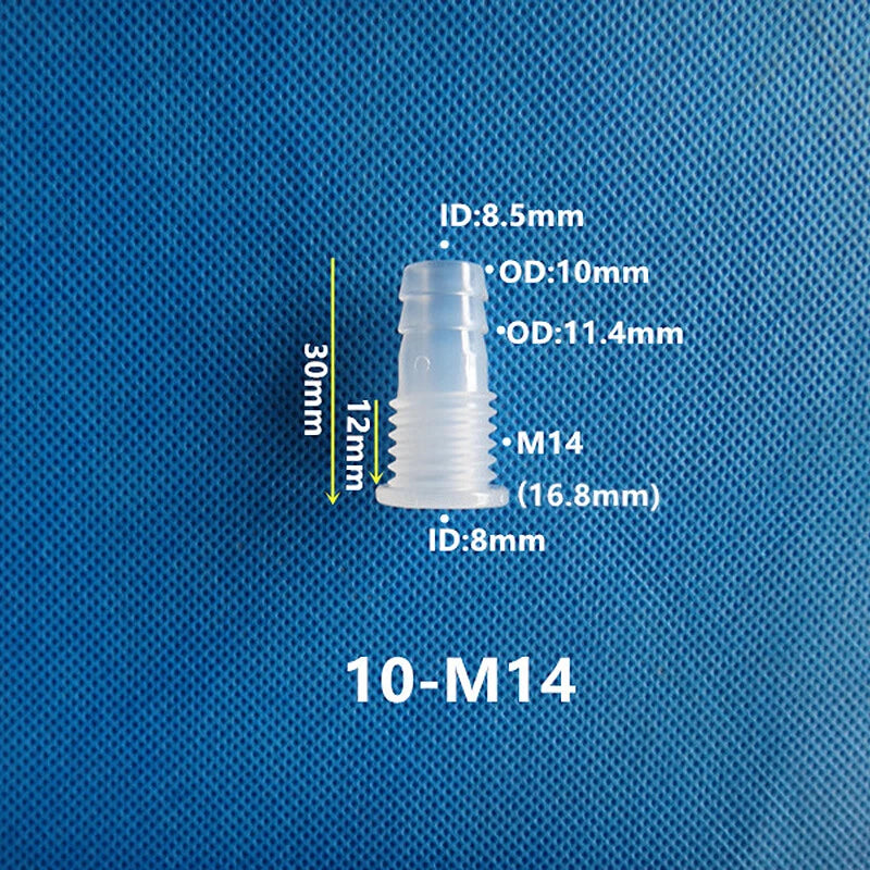 Plastic Bulkhead Fitting — Straight Hose Barb Threaded Connector with Nut