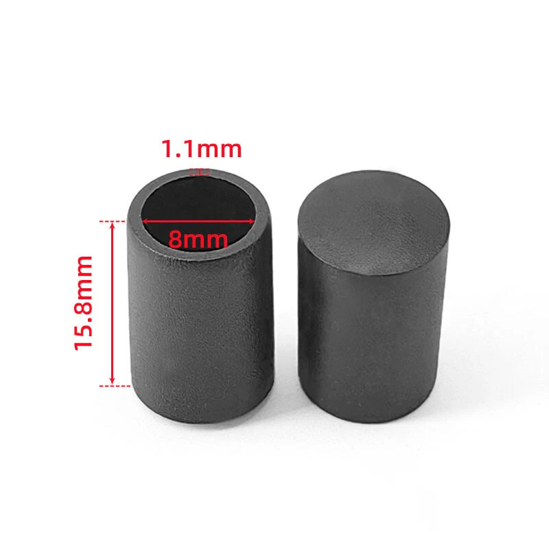 Goobetter Round PVC Rubber End Caps – 2.5mm to 19mm (Black, White, Transparent)