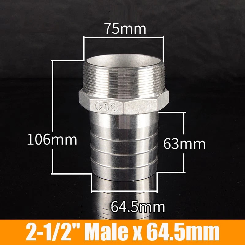 1/4"-4" Inch Female/Male Stainless Hose Connector Fitting For Air Water Fuel Gas