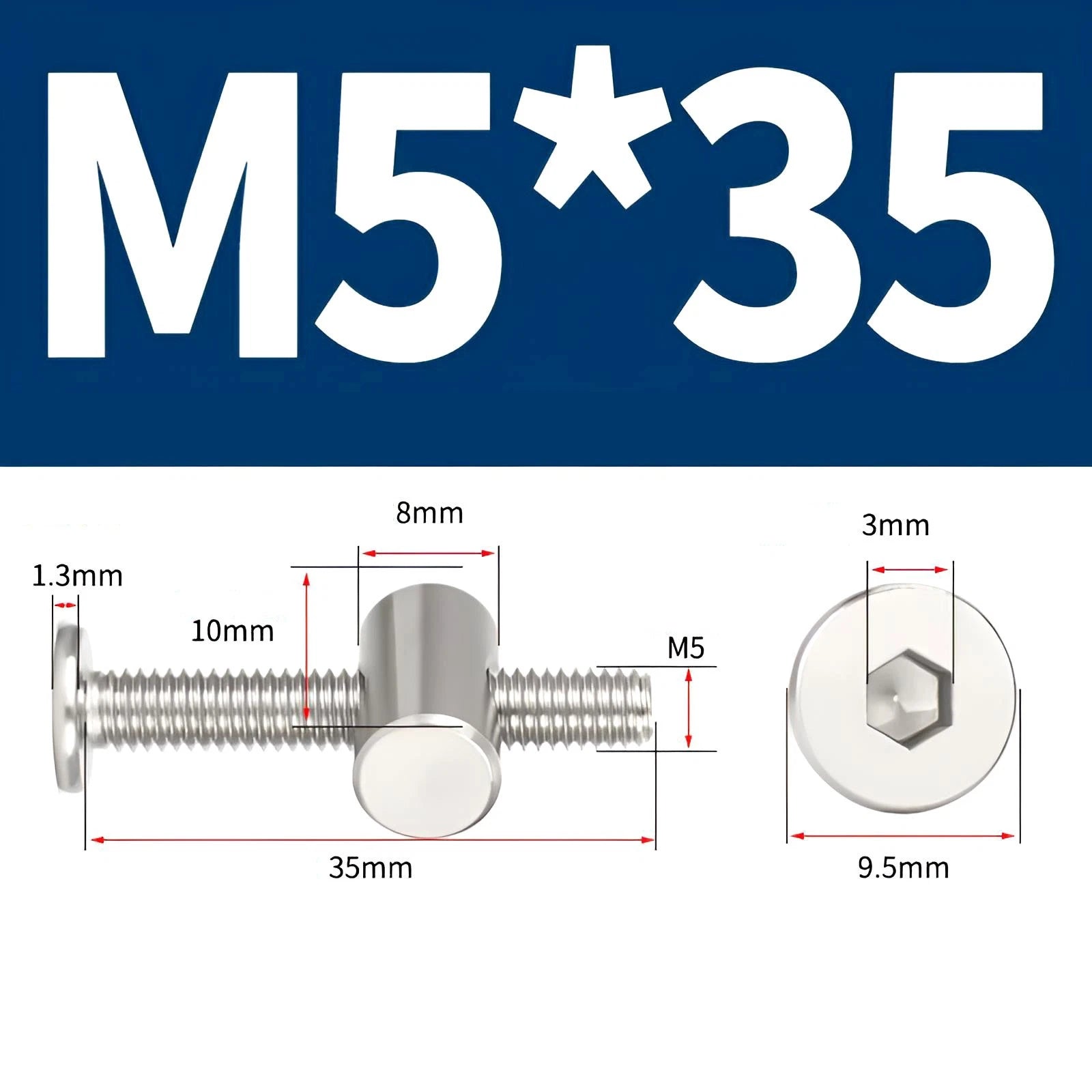 M4 M5 M6 M8 304 Stainless Steel Furniture Connecting Bolts with Barrel Nuts