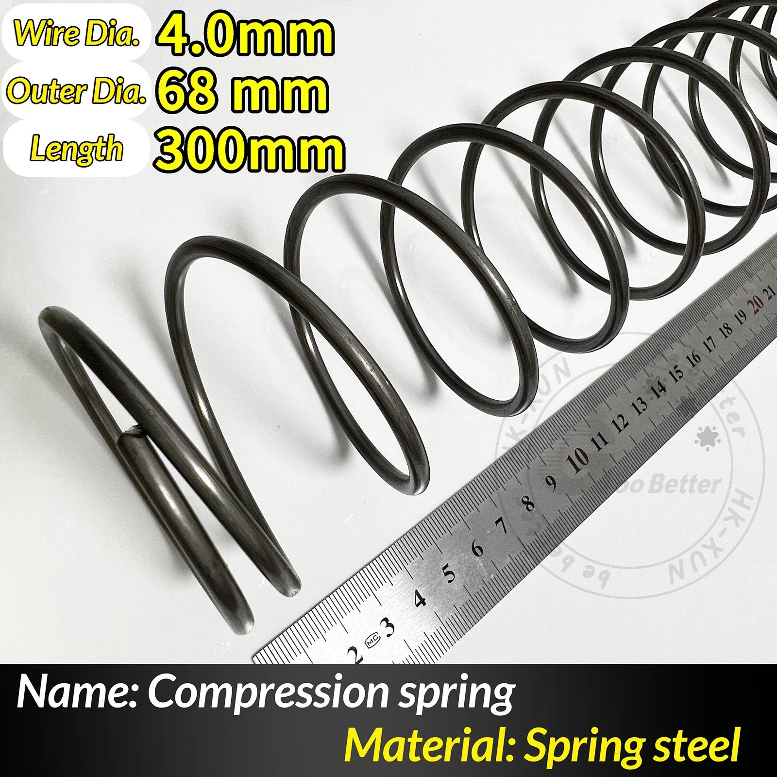 Compression Spring Pressure Springs, Wire Dia 4-5mm, OD 20-80mm, Length 300mm
