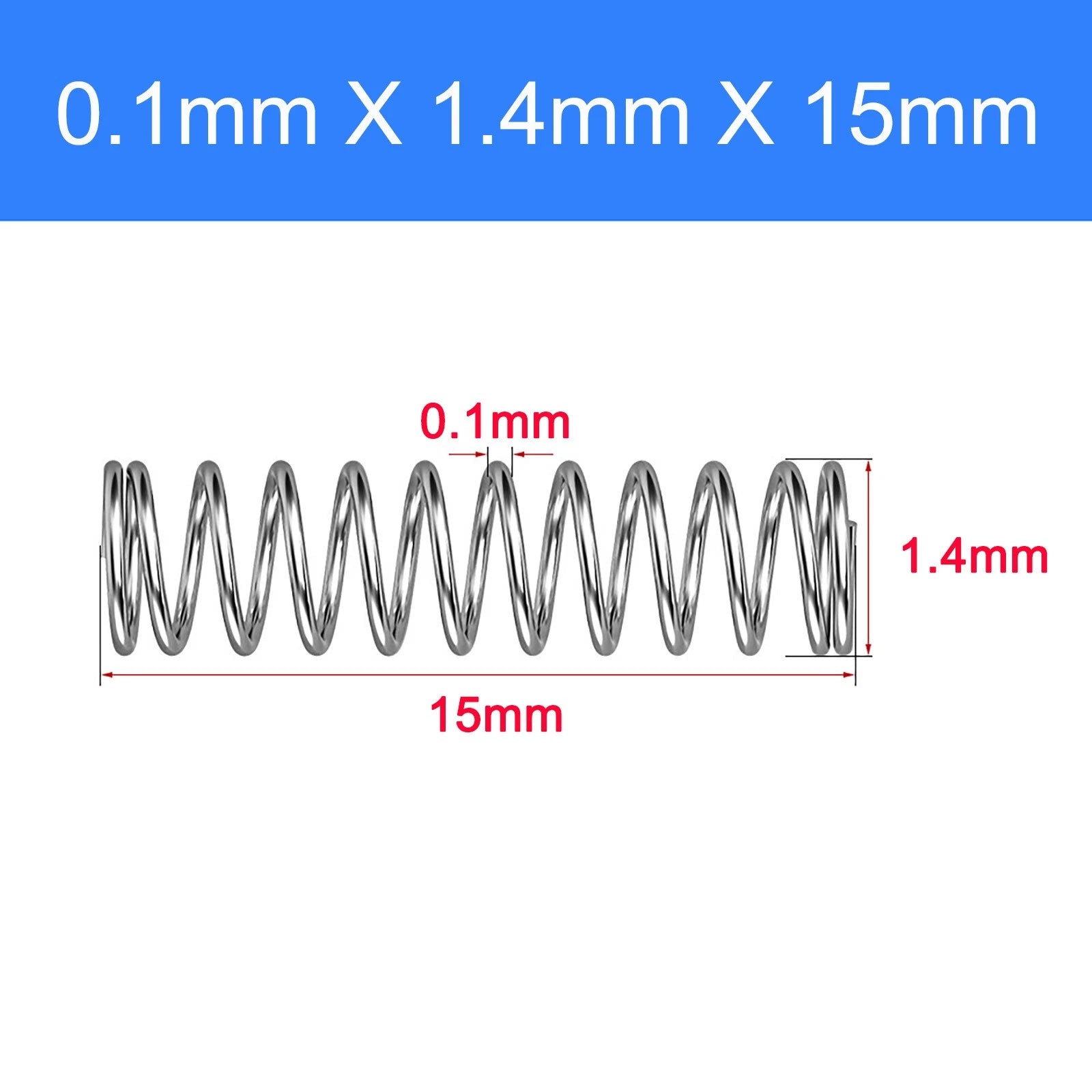 Small Micro Compression Spring Stainless Steel 0.1mm Wire Miniature Precision