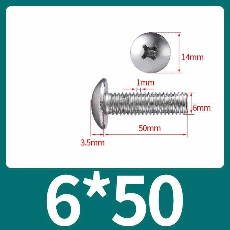 M2–M8 Stainless Steel Phillips Truss Head Machine Screws | 201 / 304 / 316 - HomeDIYer