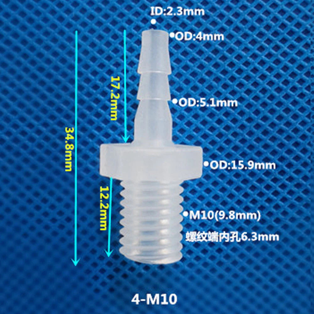 BSP Metric External Thread Straight Barb Connector – Plastic Hose Pipe Fitting