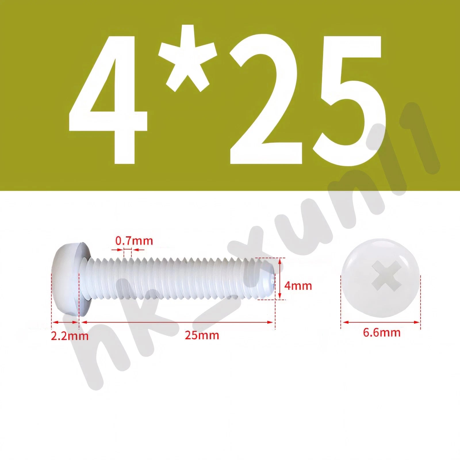 White/Black Nylon Phillips Machine Screws – M2 to M6, Plastic Round Pan Head Bolts