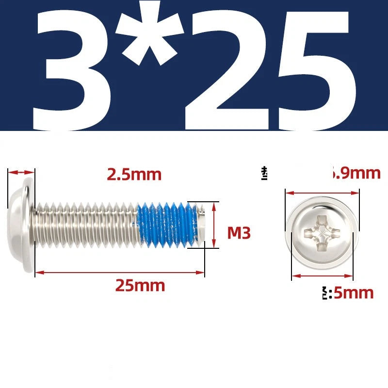 M2–M6 Flanged Button Head Screws – Carbon Steel, Phillips Drive, Nickel or Black Zinc Plated