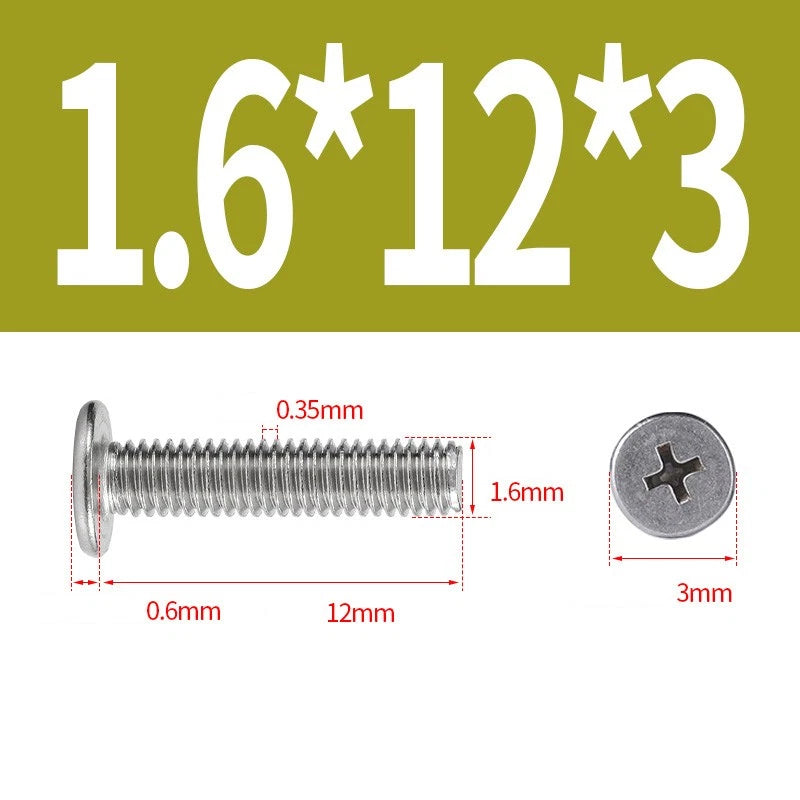 M1–M8 Ultra Thin Flat Head Phillips Machine Screws – A2 Stainless Steel, Fully Threaded