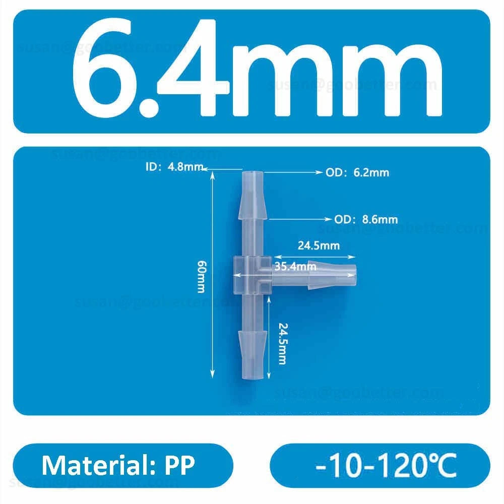 Plastic Barbed Hose Connectors — T-Piece, Elbow & Straight Fittings for Air & Water Lines