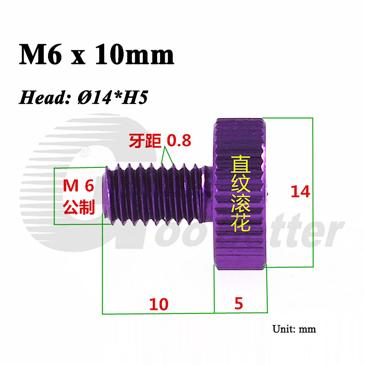 Aluminum Knurled Thumb Screws – M2 to M6 Flat Head Hand Grip Bolts, 10 Colors