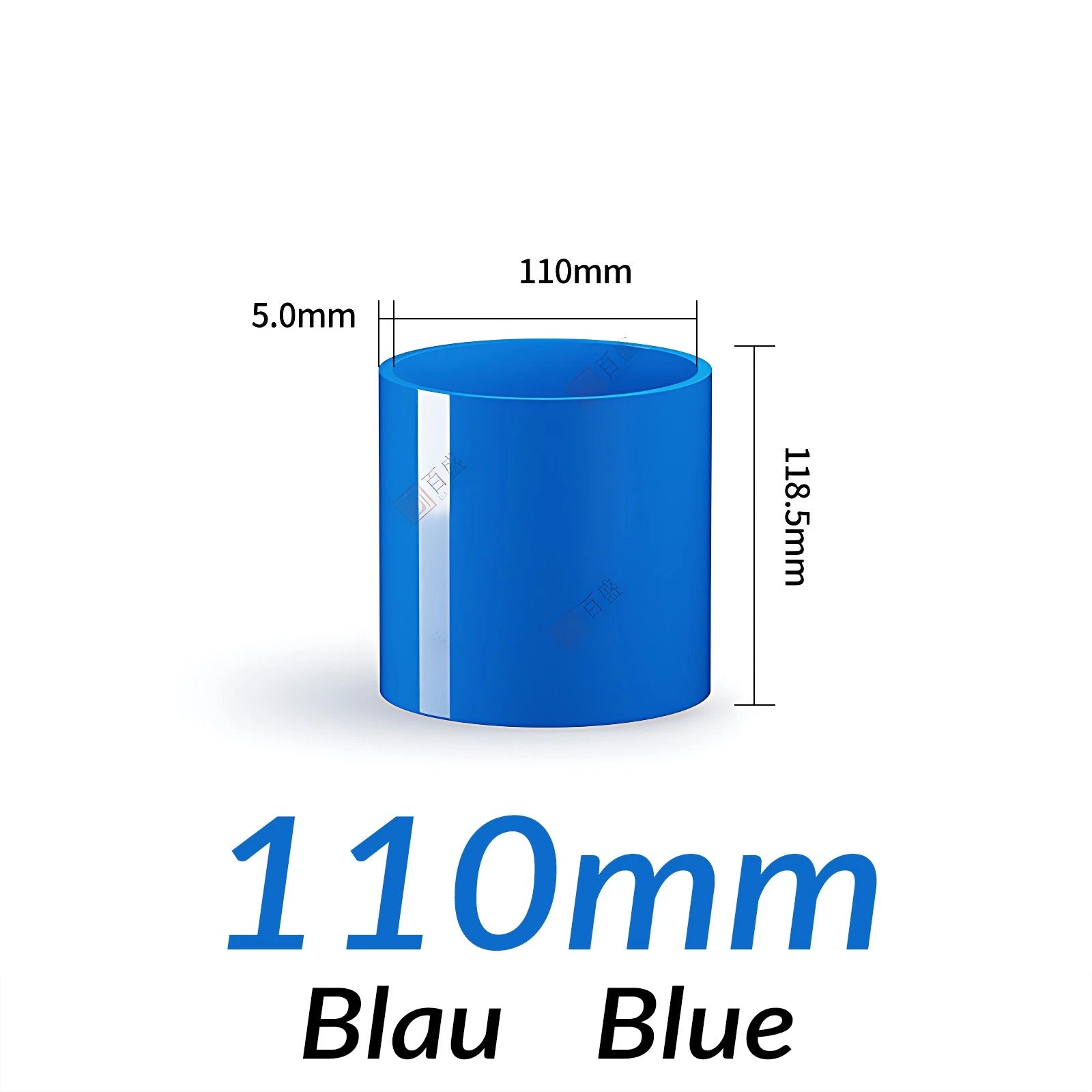 PVC Straight Pipe Coupling Socket — 16mm to 200mm, White / Blue / Grey