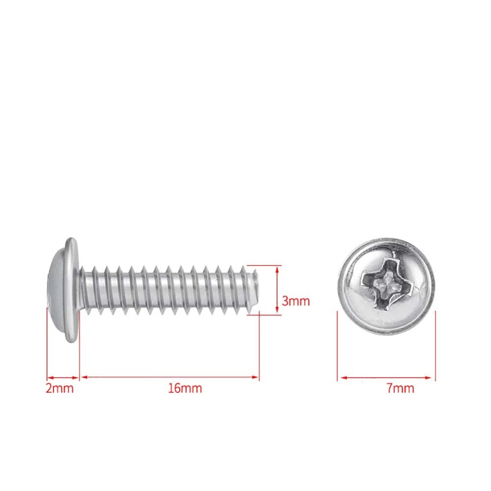 M1.7–M4 Stainless Steel Phillips Pan Head Machine Screws — 304 A2, Multiple Sizes