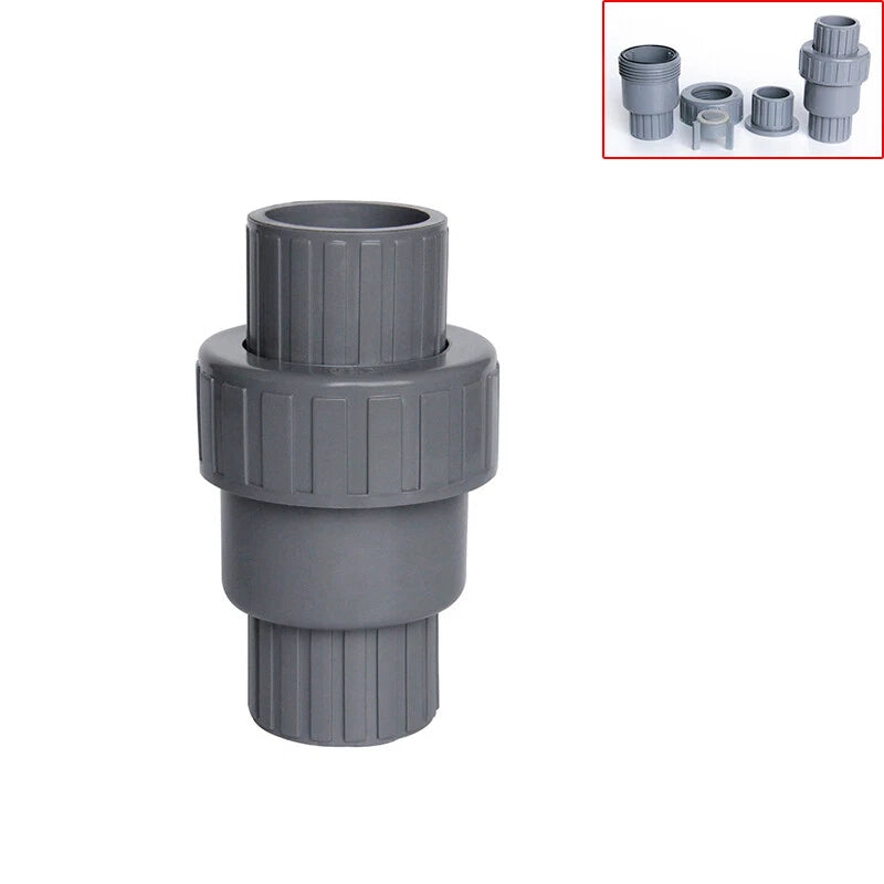 Grey PVC 50mm ID Pressure Pipe Fittings Metric Solvent Weld Various Parts